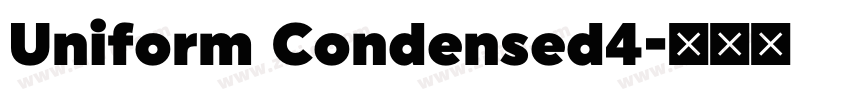 Uniform Condensed4字体转换